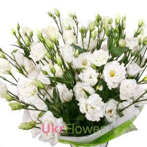 Elegant White Lisianthus Bouquet: Available for Nationwide Delivery