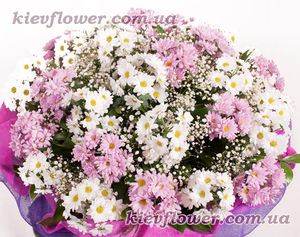 Glade pink and white daisies ― Ukrflower - flower delivery