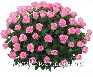 Basket of roses "Pink Dream " ― Ukrflower - flower delivery