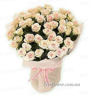 Bouquet "Flamingo "51 cream roses ― Ukrflower - flower delivery