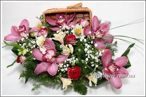 Casket of Orchids ― Ukrflower - flower delivery