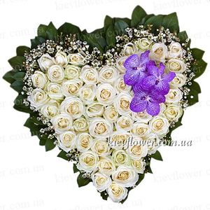 Heart of roses "You - my angel" ― Ukrflower - flower delivery