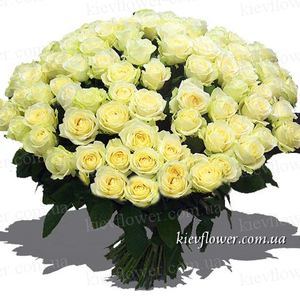 SALE! 101 white rose ― Ukrflower - flower delivery