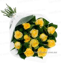 11 yellow roses