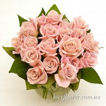 Buket of 19 tender-pink roses