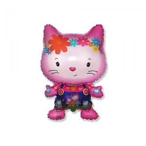 Гелиевый шар фольга Дружелюбный Котенок Hello Kitty 81 см